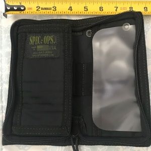 SPEC.-OPS. Black checkbook wallet